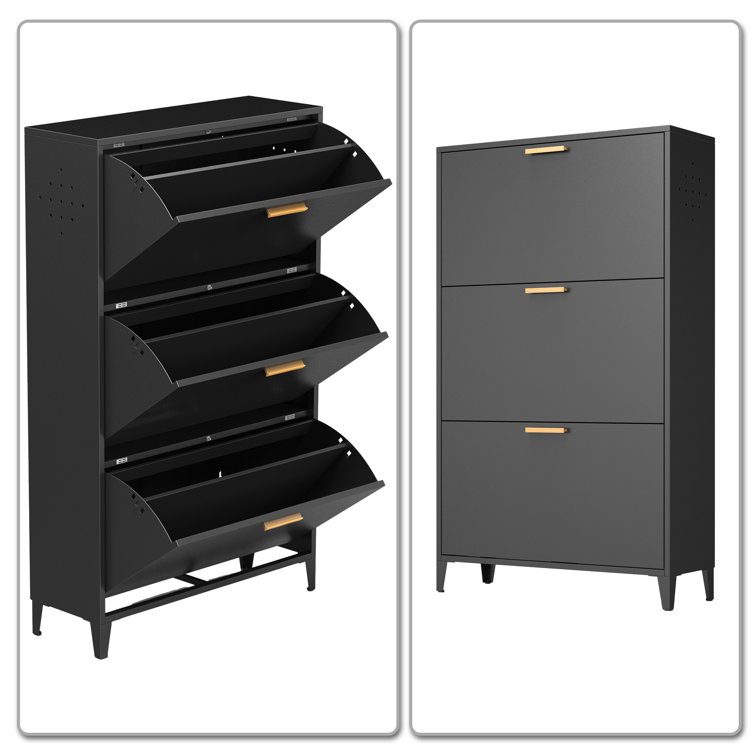 Rebrilliant 18 Pair Shoe Storage Box Wayfair Canada